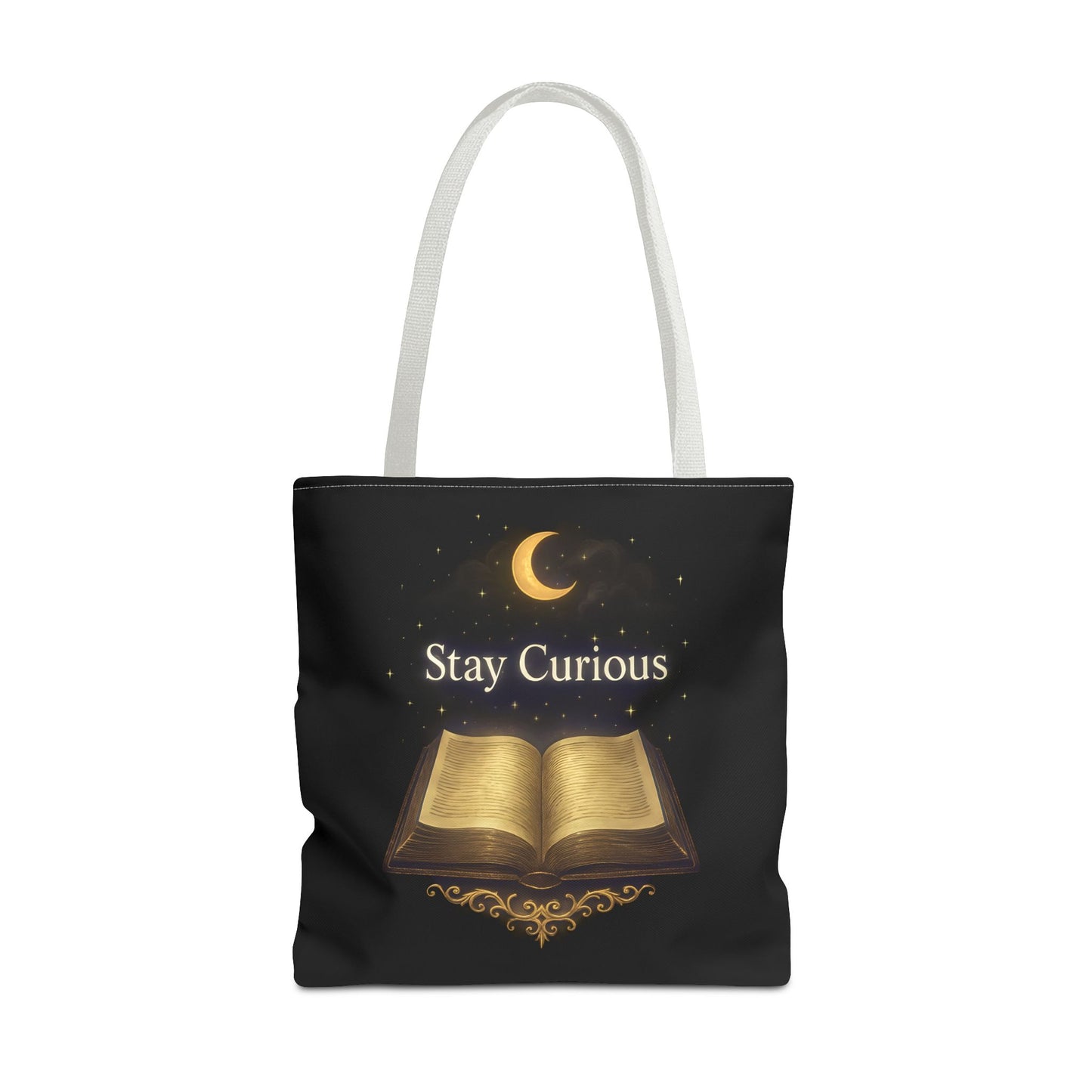 Book Lover's Tote Bag, Stay Curious Inspiration, Literary Gift, Reading Accessory, Library Lover's Carryall