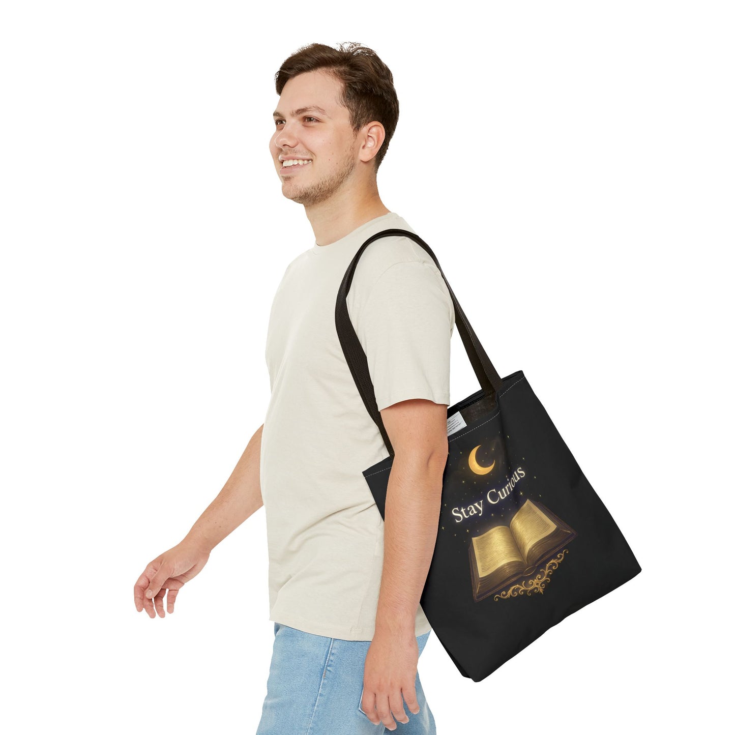 Book Lover's Tote Bag, Stay Curious Inspiration, Literary Gift, Reading Accessory, Library Lover's Carryall