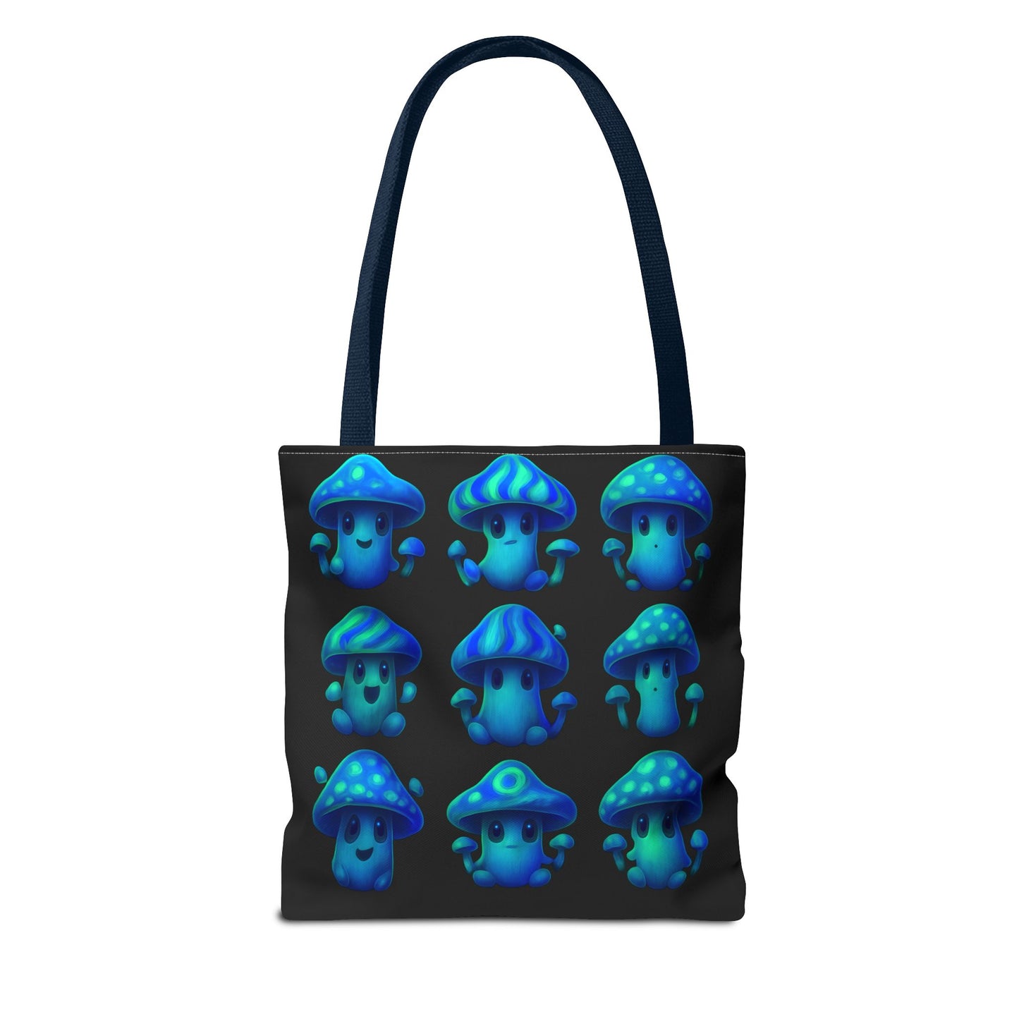 Blue Neon Mushroom Tote Bag – Bold, Trippy, and Perfectly Unique