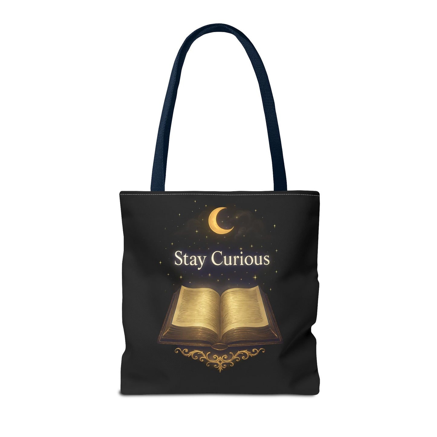 Book Lover's Tote Bag, Stay Curious Inspiration, Literary Gift, Reading Accessory, Library Lover's Carryall