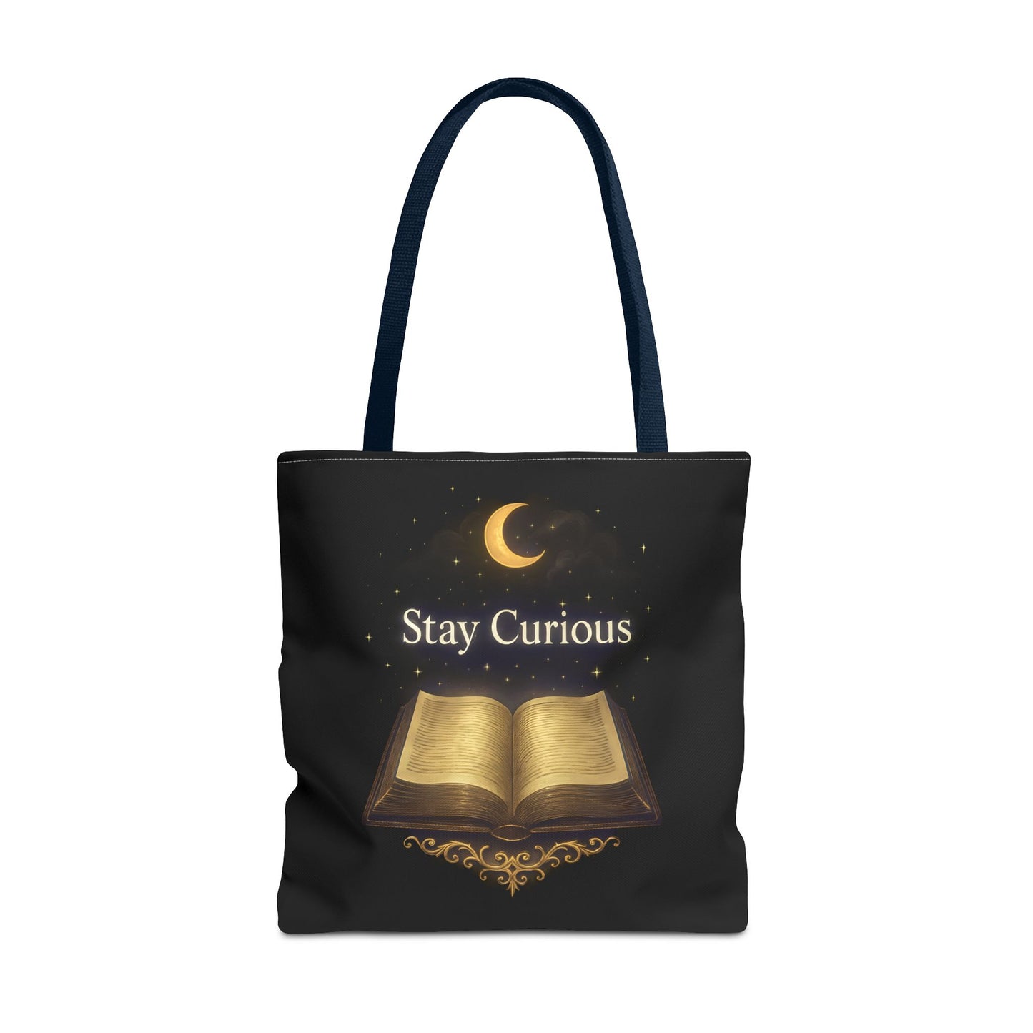 Book Lover's Tote Bag, Stay Curious Inspiration, Literary Gift, Reading Accessory, Library Lover's Carryall