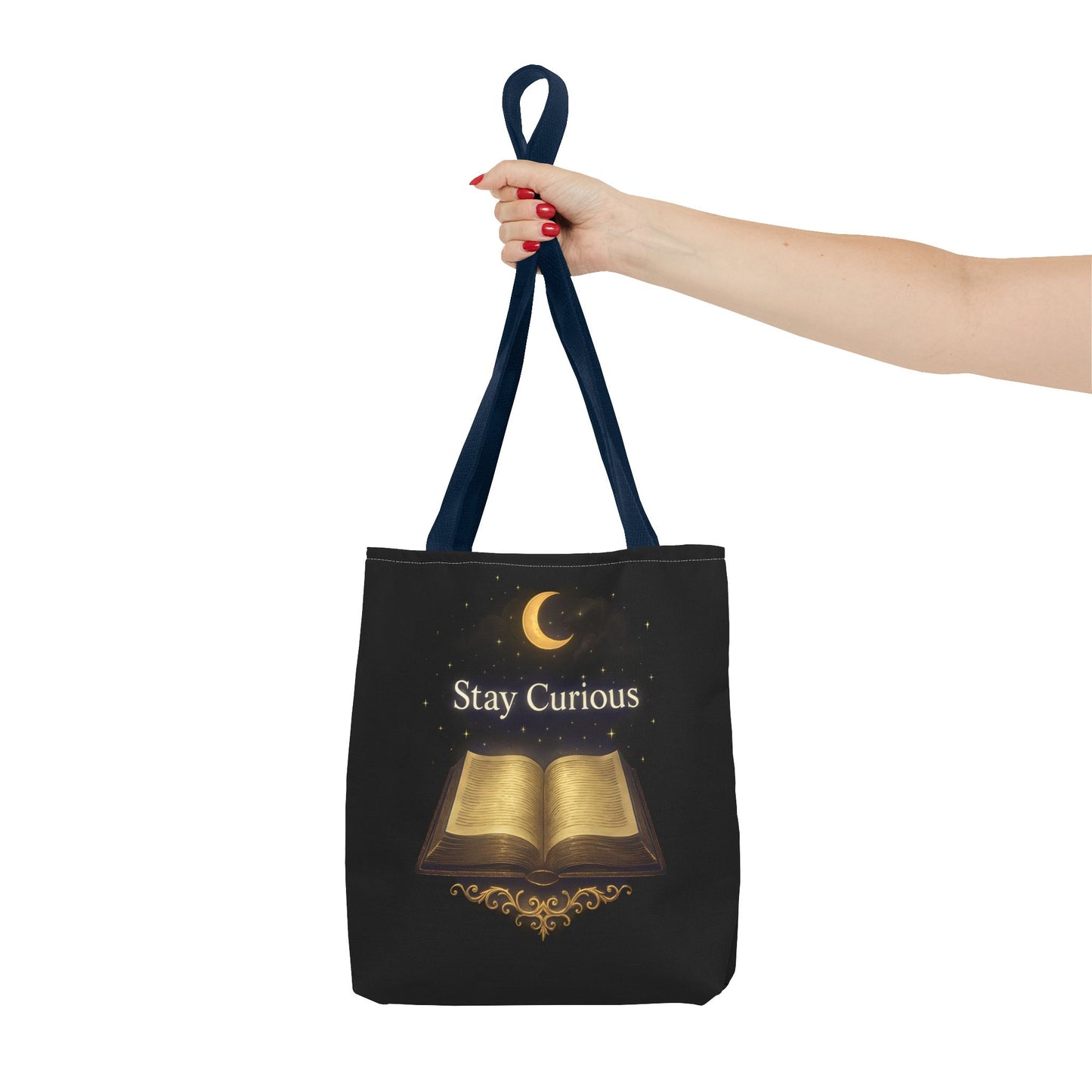 Book Lover's Tote Bag, Stay Curious Inspiration, Literary Gift, Reading Accessory, Library Lover's Carryall