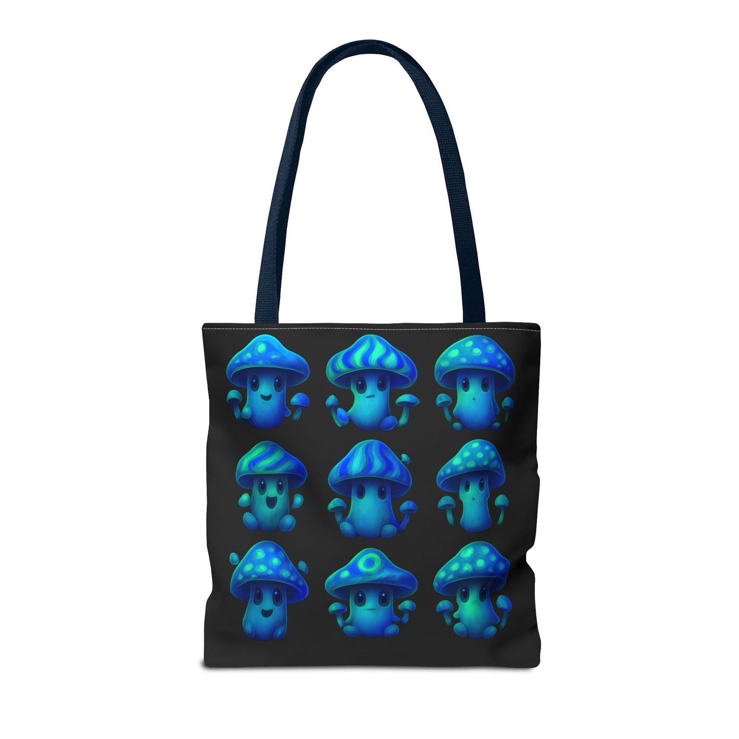 Blue Neon Mushroom Tote Bag – Bold, Trippy, and Perfectly Unique