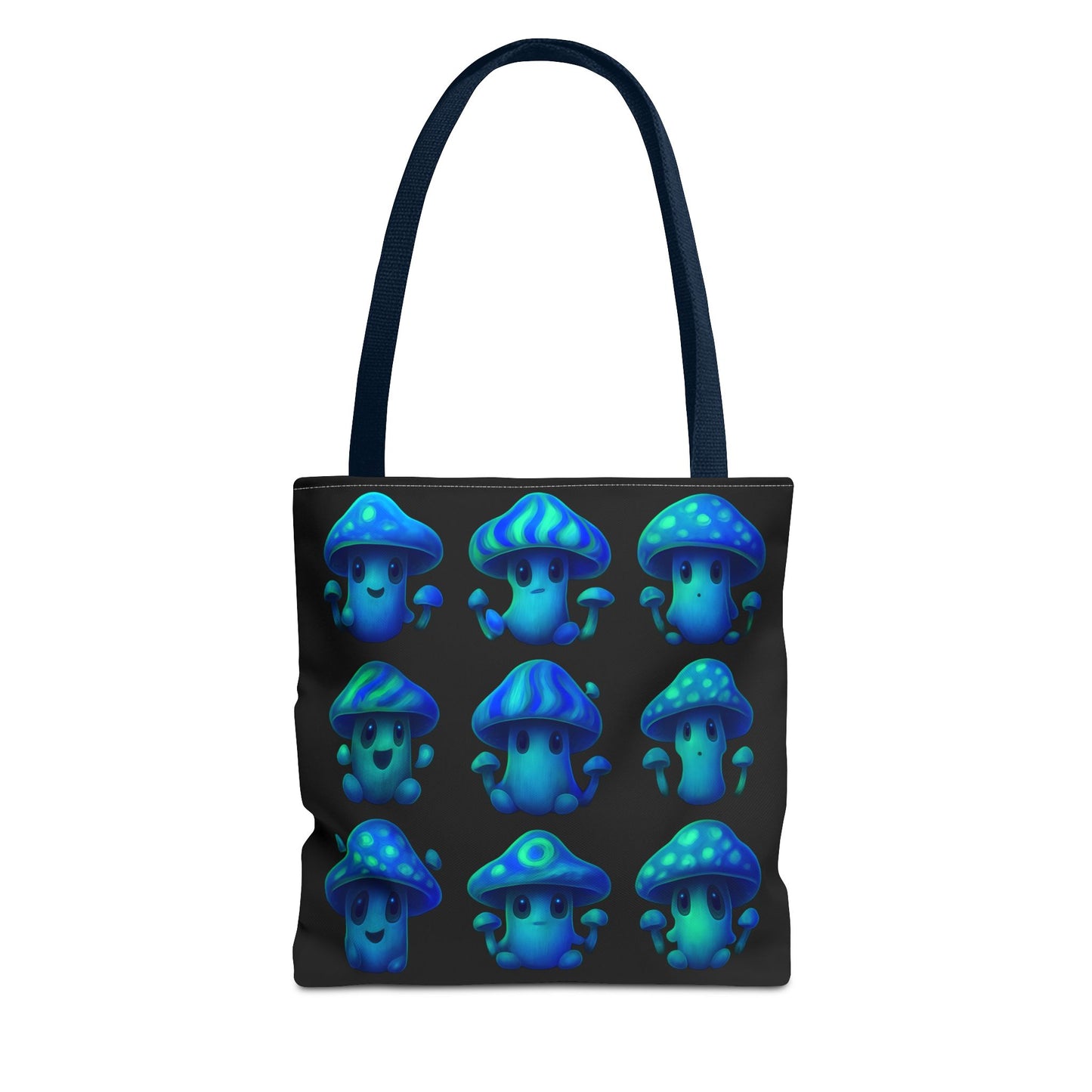 Blue Neon Mushroom Tote Bag – Bold, Trippy, and Perfectly Unique