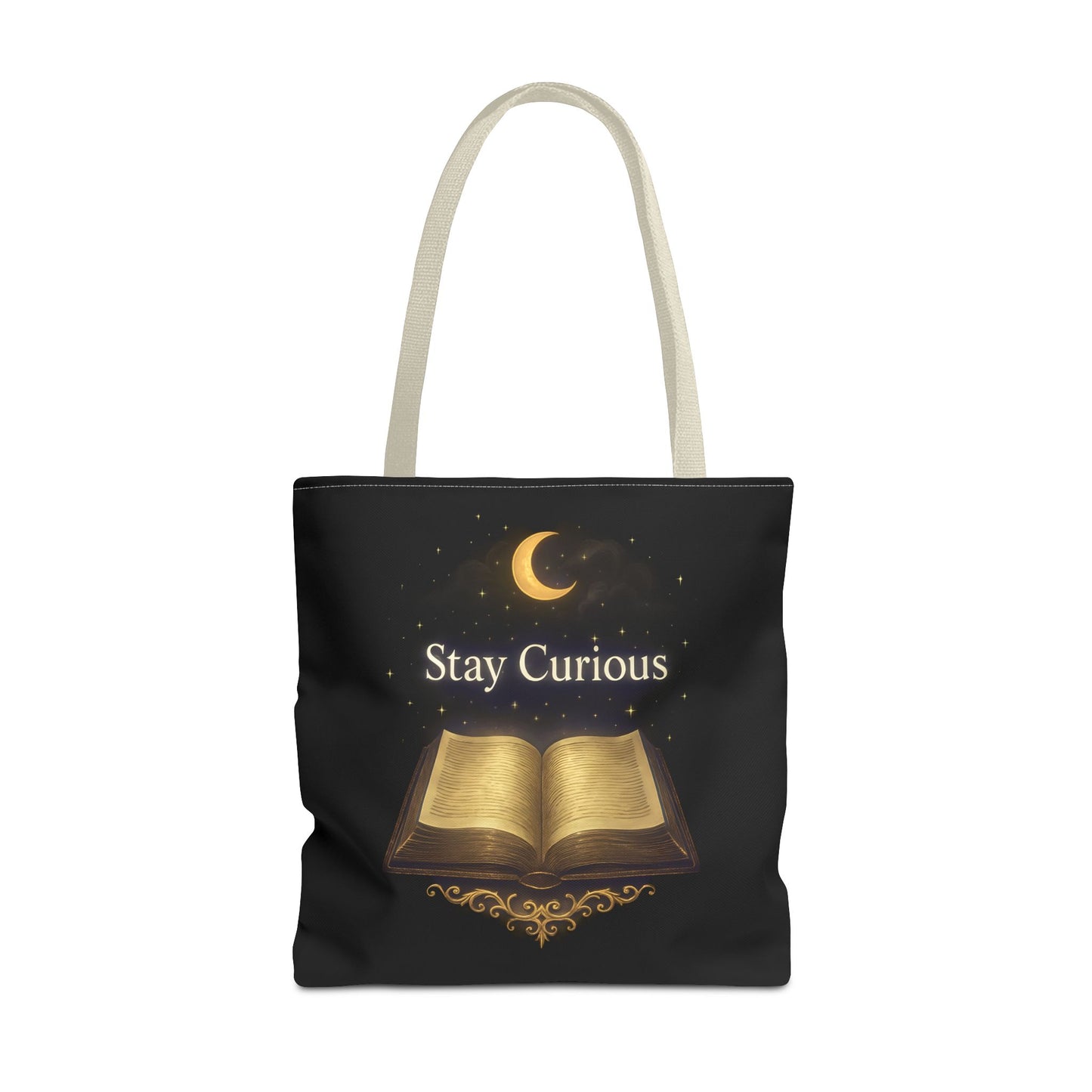 Book Lover's Tote Bag, Stay Curious Inspiration, Literary Gift, Reading Accessory, Library Lover's Carryall