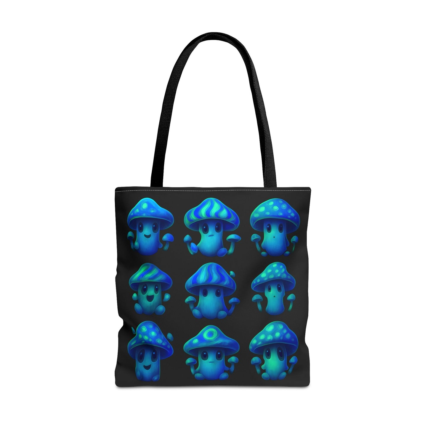 Blue Neon Mushroom Tote Bag – Bold, Trippy, and Perfectly Unique