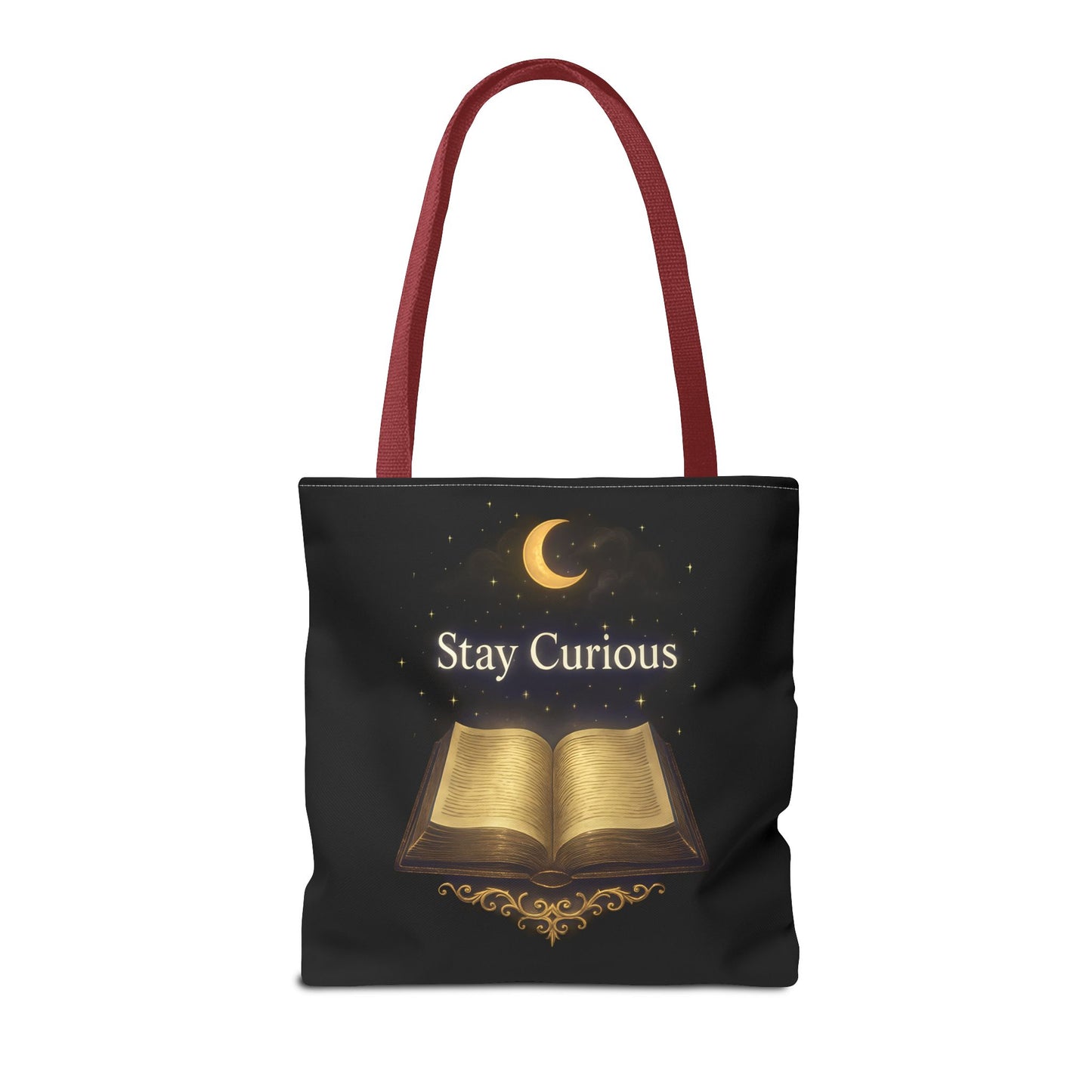 Book Lover's Tote Bag, Stay Curious Inspiration, Literary Gift, Reading Accessory, Library Lover's Carryall