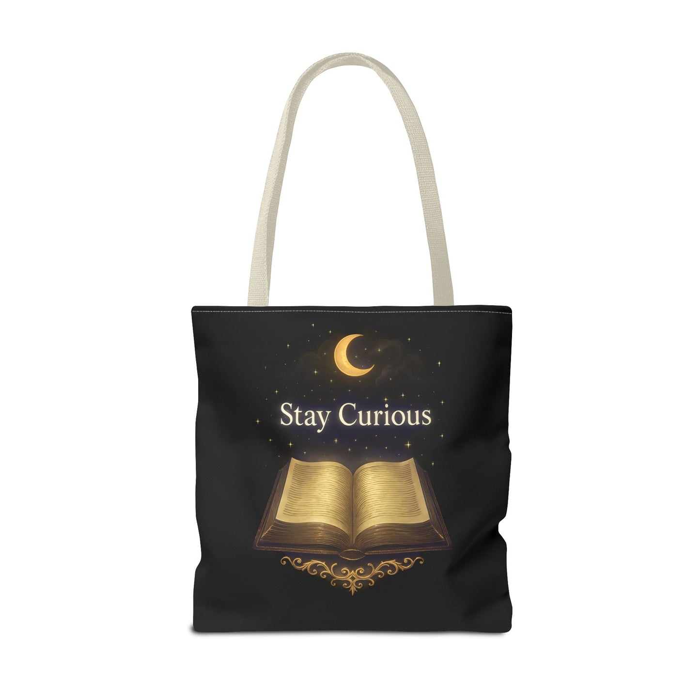 Book Lover's Tote Bag, Stay Curious Inspiration, Literary Gift, Reading Accessory, Library Lover's Carryall