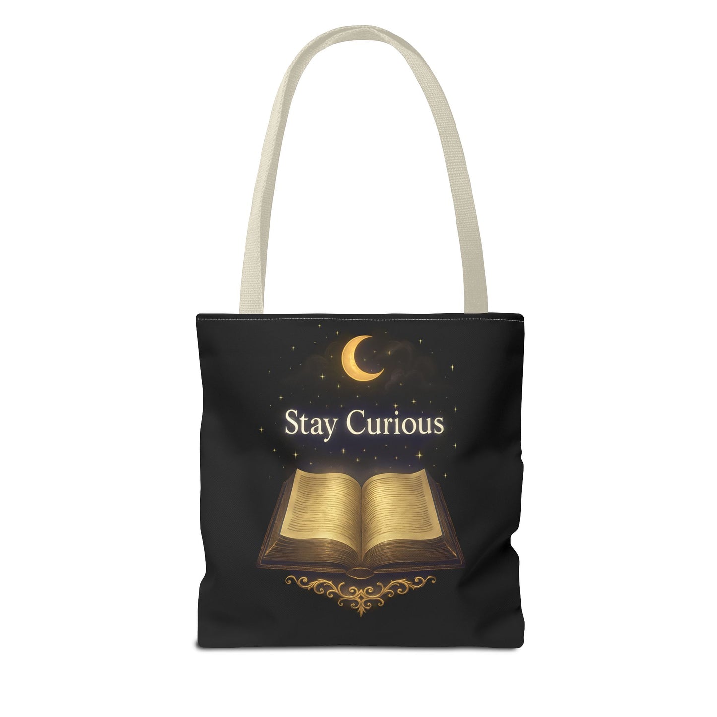 Book Lover's Tote Bag, Stay Curious Inspiration, Literary Gift, Reading Accessory, Library Lover's Carryall