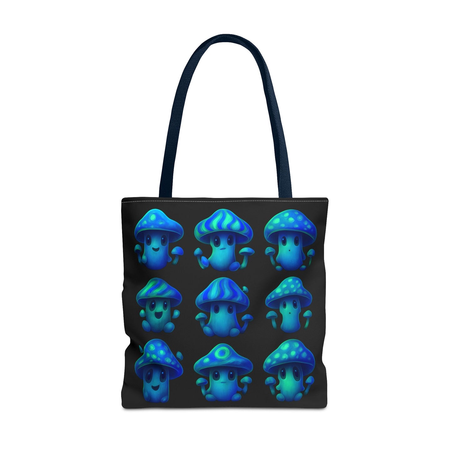Blue Neon Mushroom Tote Bag – Bold, Trippy, and Perfectly Unique