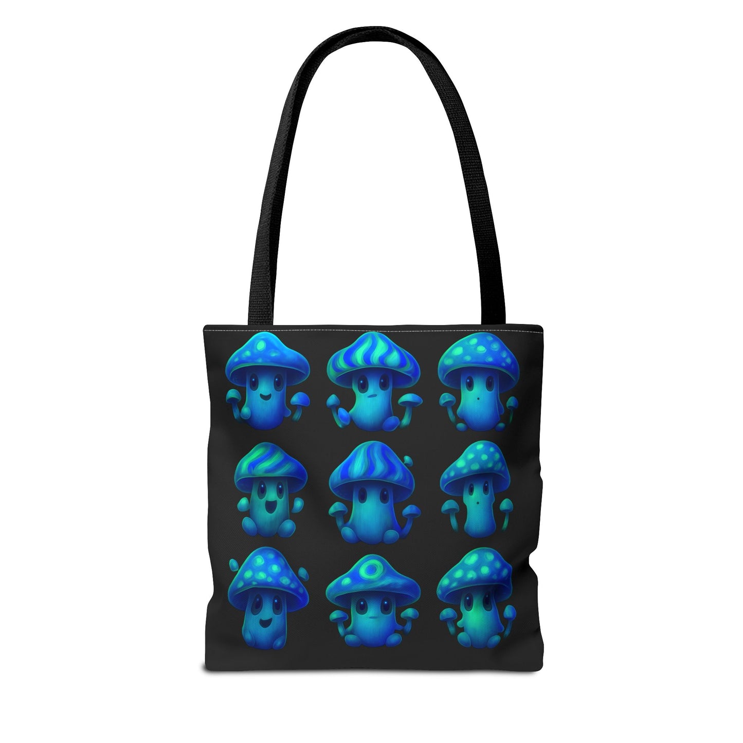 Blue Neon Mushroom Tote Bag – Bold, Trippy, and Perfectly Unique
