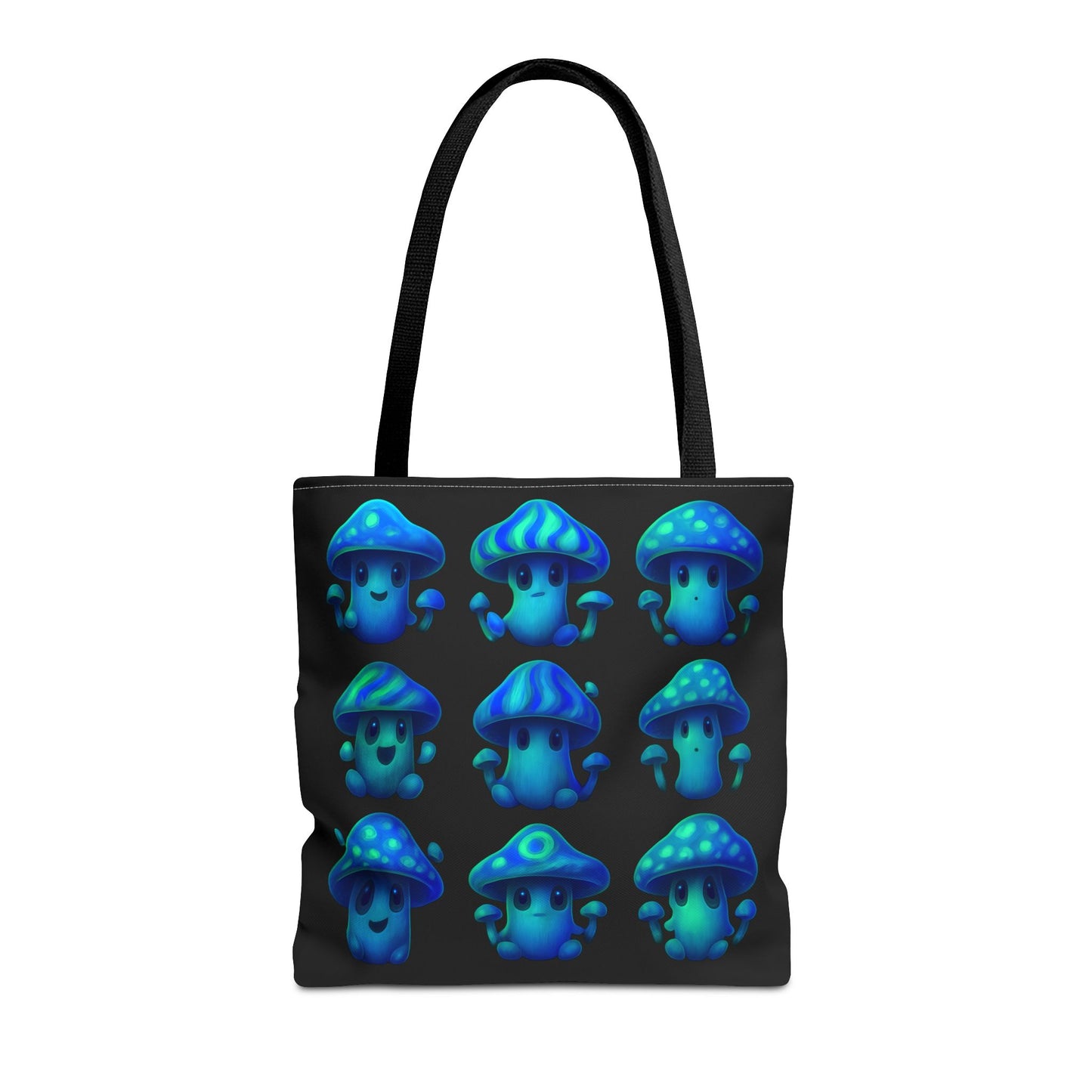Blue Neon Mushroom Tote Bag – Bold, Trippy, and Perfectly Unique