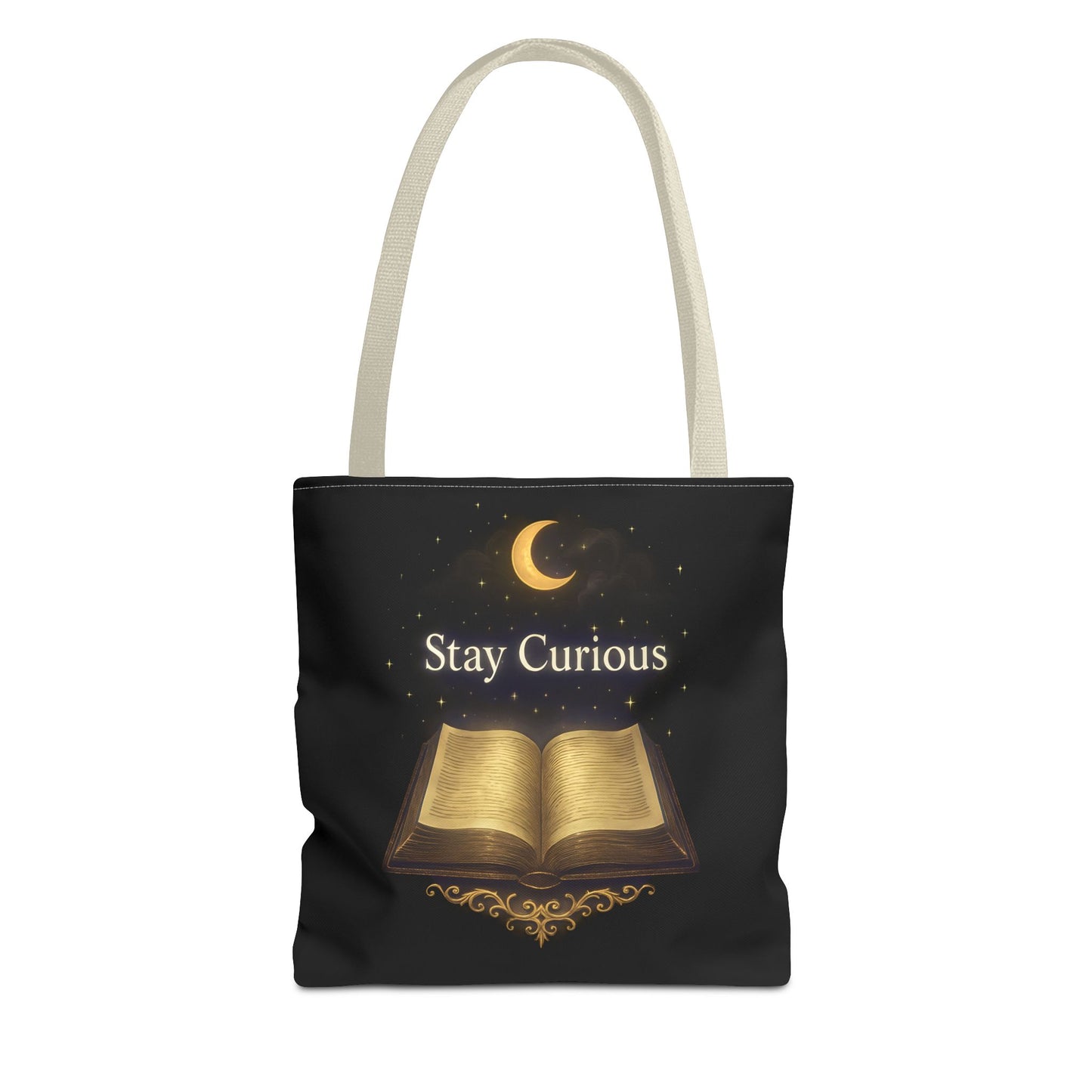 Book Lover's Tote Bag, Stay Curious Inspiration, Literary Gift, Reading Accessory, Library Lover's Carryall