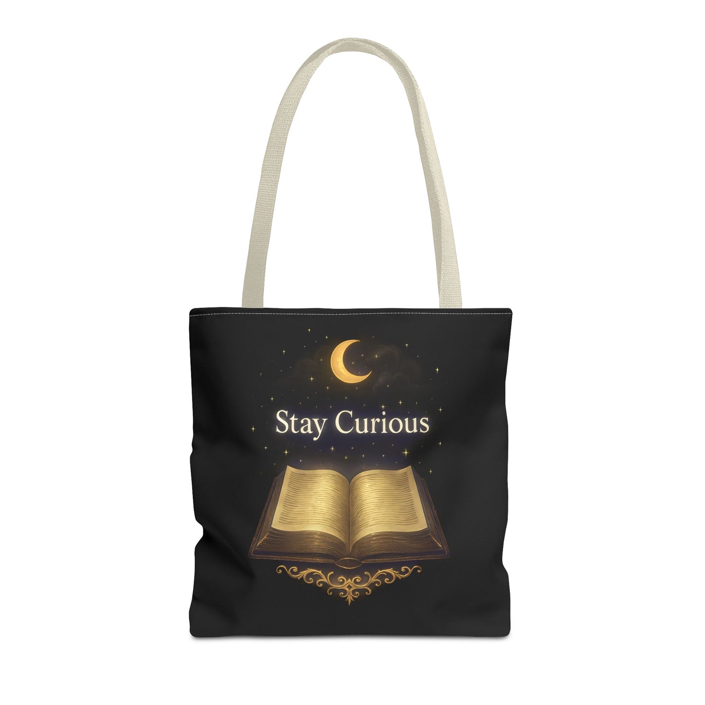 Book Lover's Tote Bag, Stay Curious Inspiration, Literary Gift, Reading Accessory, Library Lover's Carryall