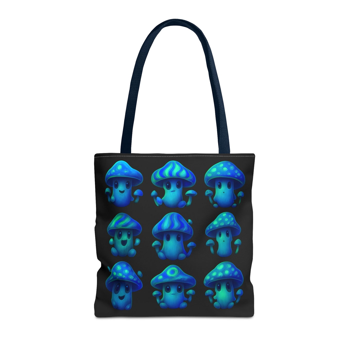 Blue Neon Mushroom Tote Bag – Bold, Trippy, and Perfectly Unique
