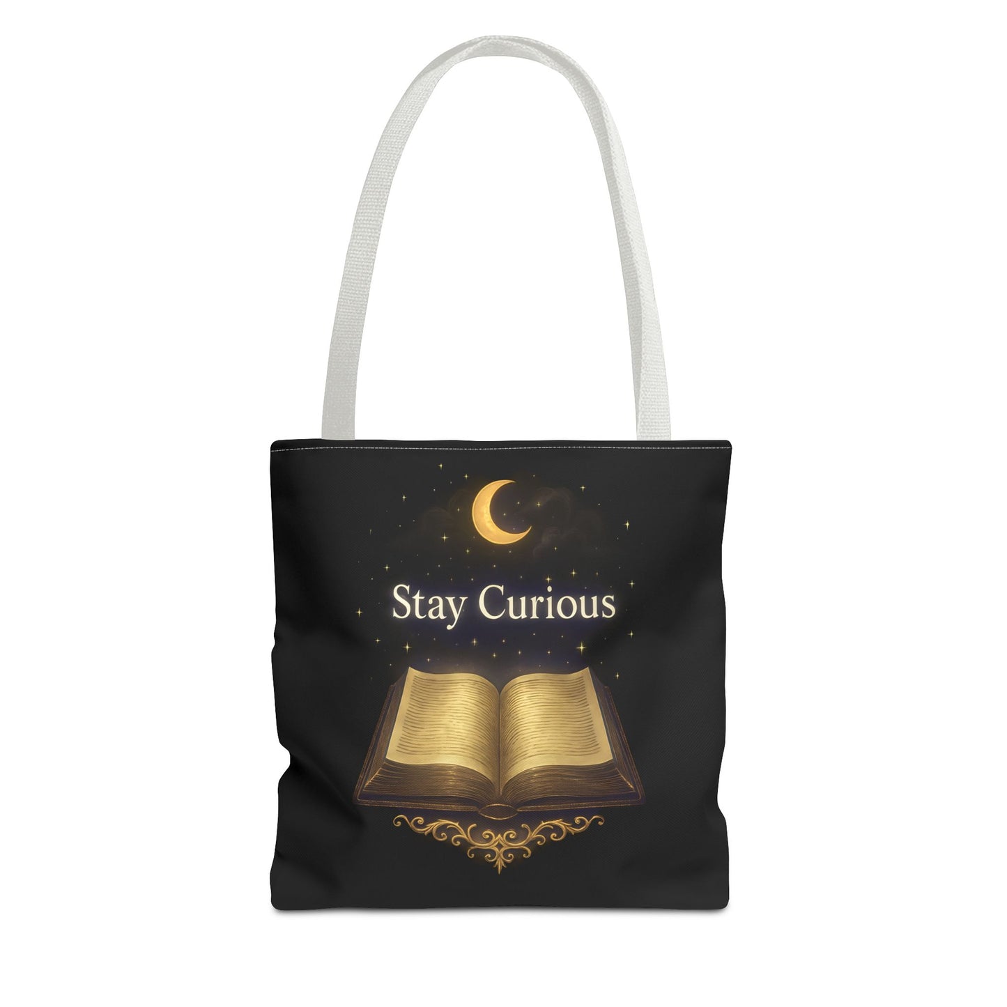 Book Lover's Tote Bag, Stay Curious Inspiration, Literary Gift, Reading Accessory, Library Lover's Carryall
