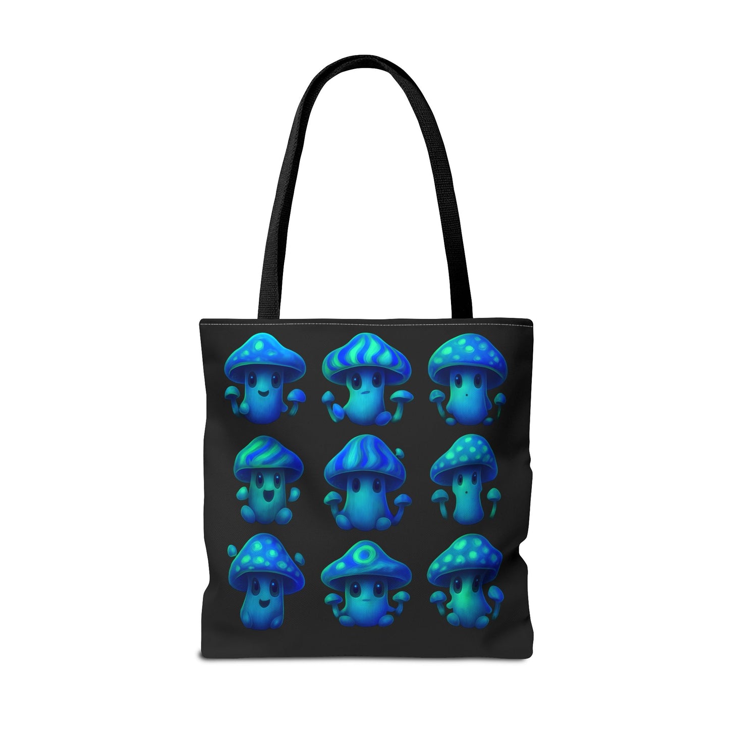 Blue Neon Mushroom Tote Bag – Bold, Trippy, and Perfectly Unique