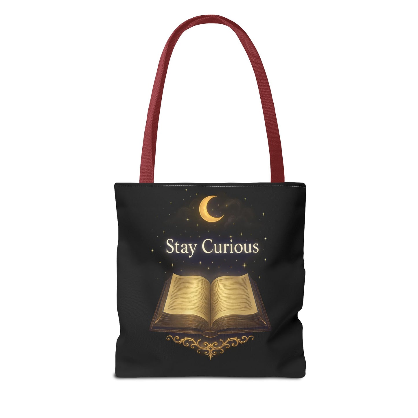 Book Lover's Tote Bag, Stay Curious Inspiration, Literary Gift, Reading Accessory, Library Lover's Carryall