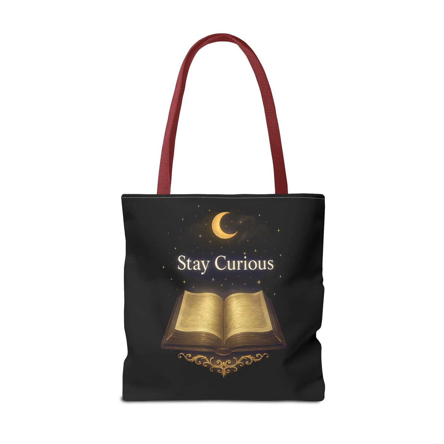 Book Lover's Tote Bag, Stay Curious Inspiration, Literary Gift, Reading Accessory, Library Lover's Carryall
