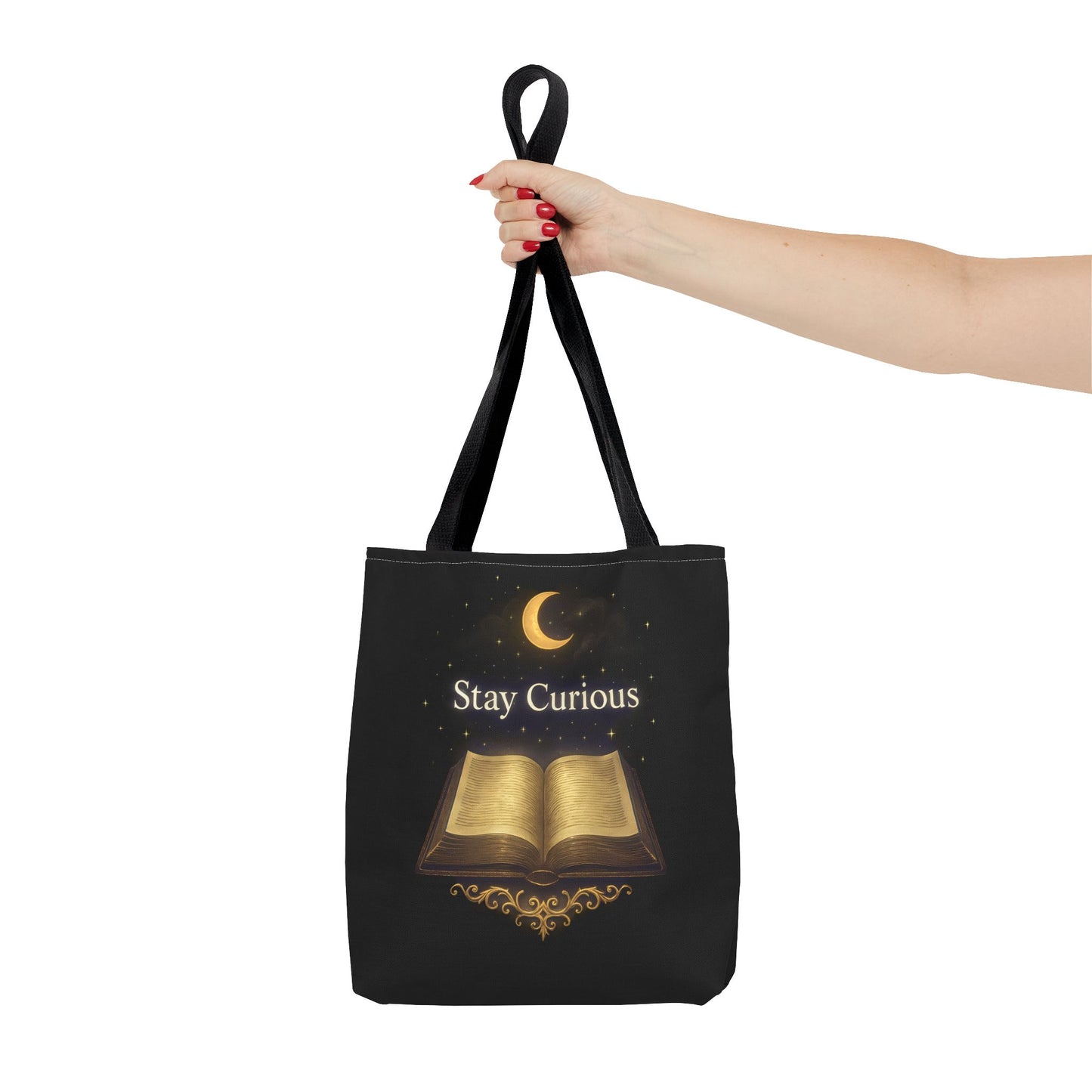 Book Lover's Tote Bag, Stay Curious Inspiration, Literary Gift, Reading Accessory, Library Lover's Carryall