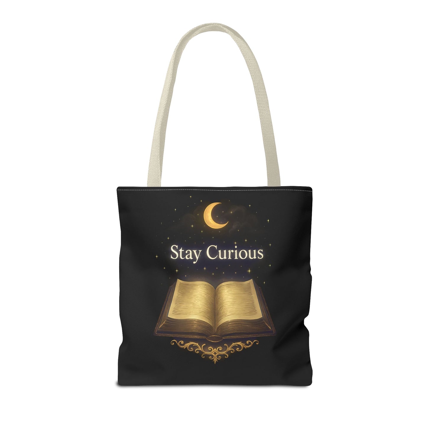Book Lover's Tote Bag, Stay Curious Inspiration, Literary Gift, Reading Accessory, Library Lover's Carryall