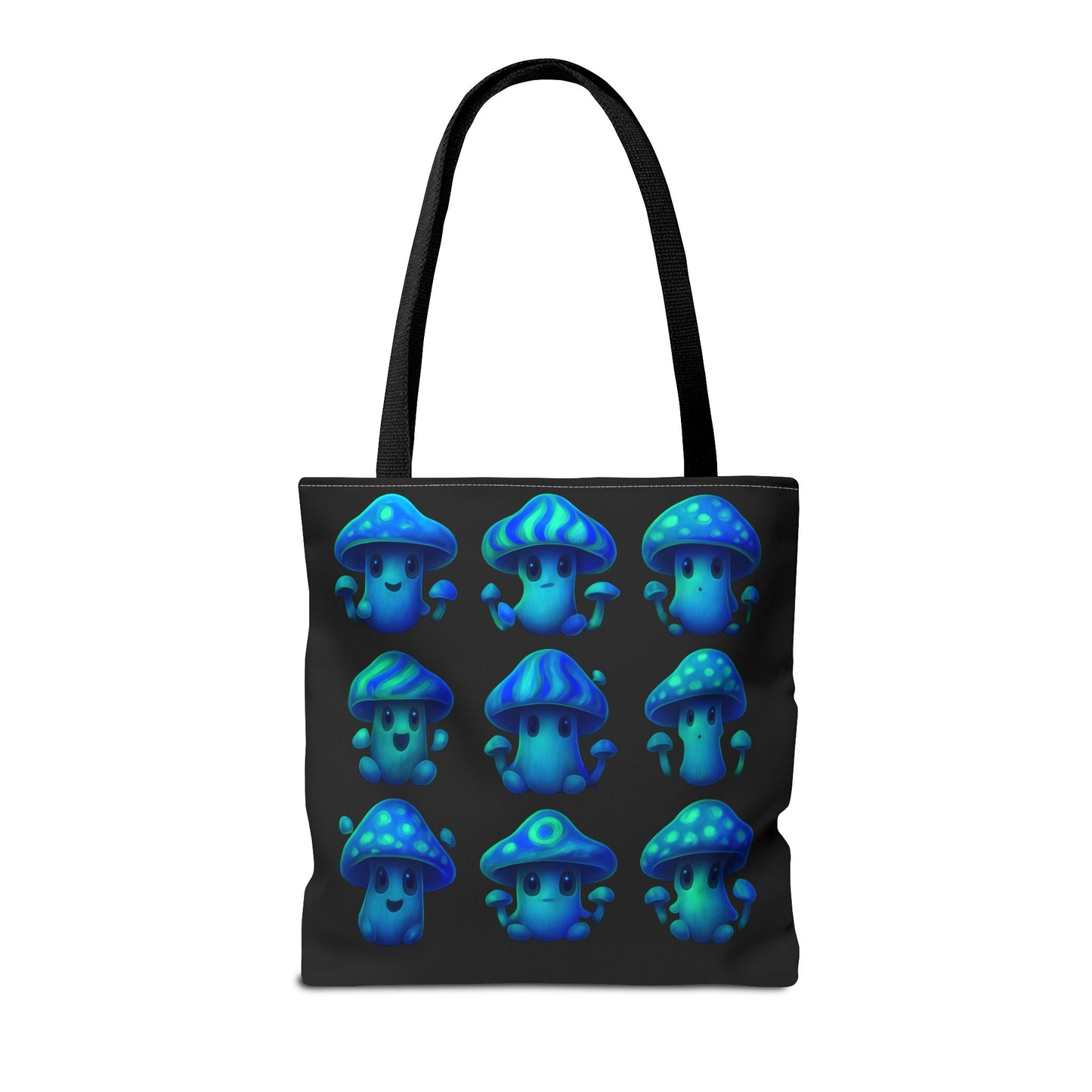 Blue Neon Mushroom Tote Bag – Bold, Trippy, and Perfectly Unique