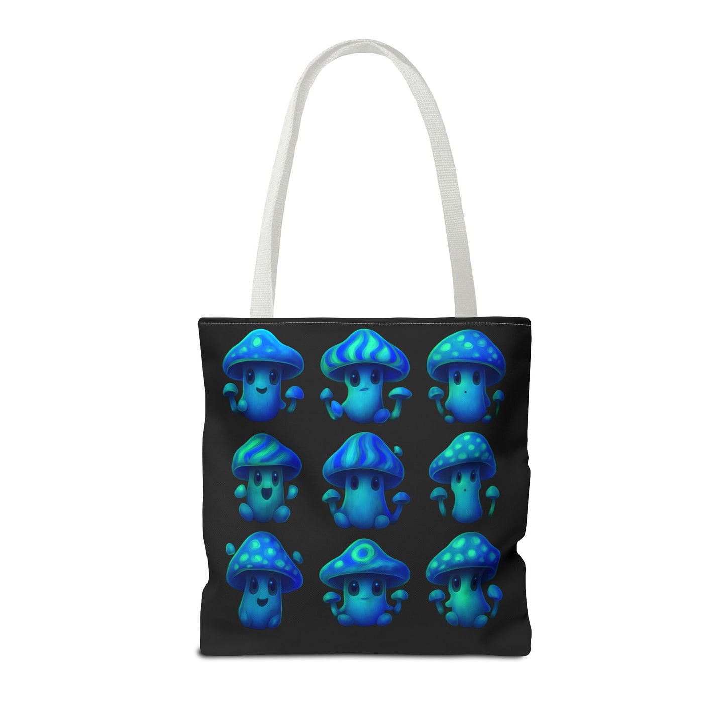 Blue Neon Mushroom Tote Bag – Bold, Trippy, and Perfectly Unique