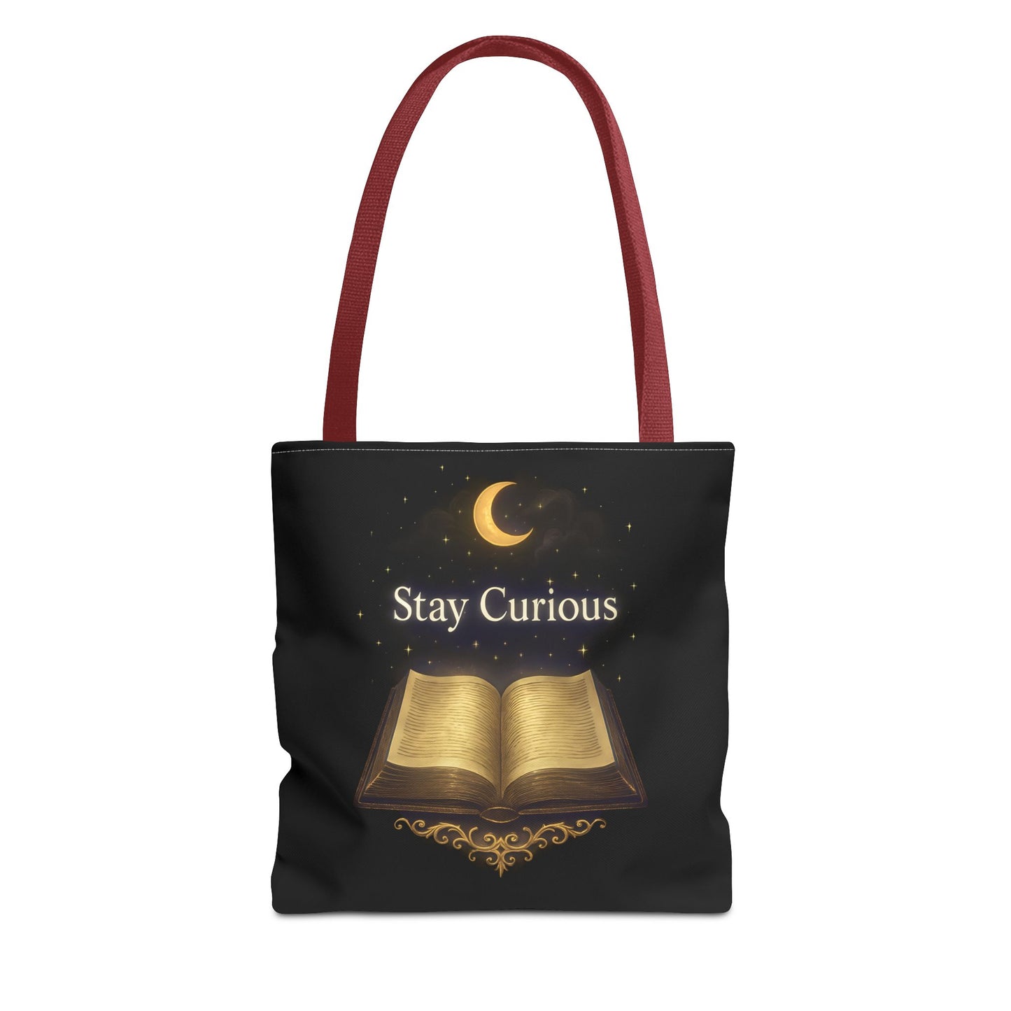 Book Lover's Tote Bag, Stay Curious Inspiration, Literary Gift, Reading Accessory, Library Lover's Carryall