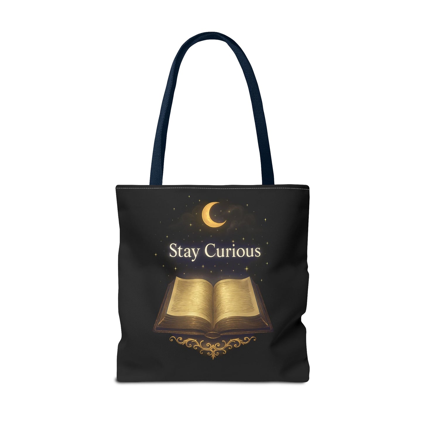 Book Lover's Tote Bag, Stay Curious Inspiration, Literary Gift, Reading Accessory, Library Lover's Carryall