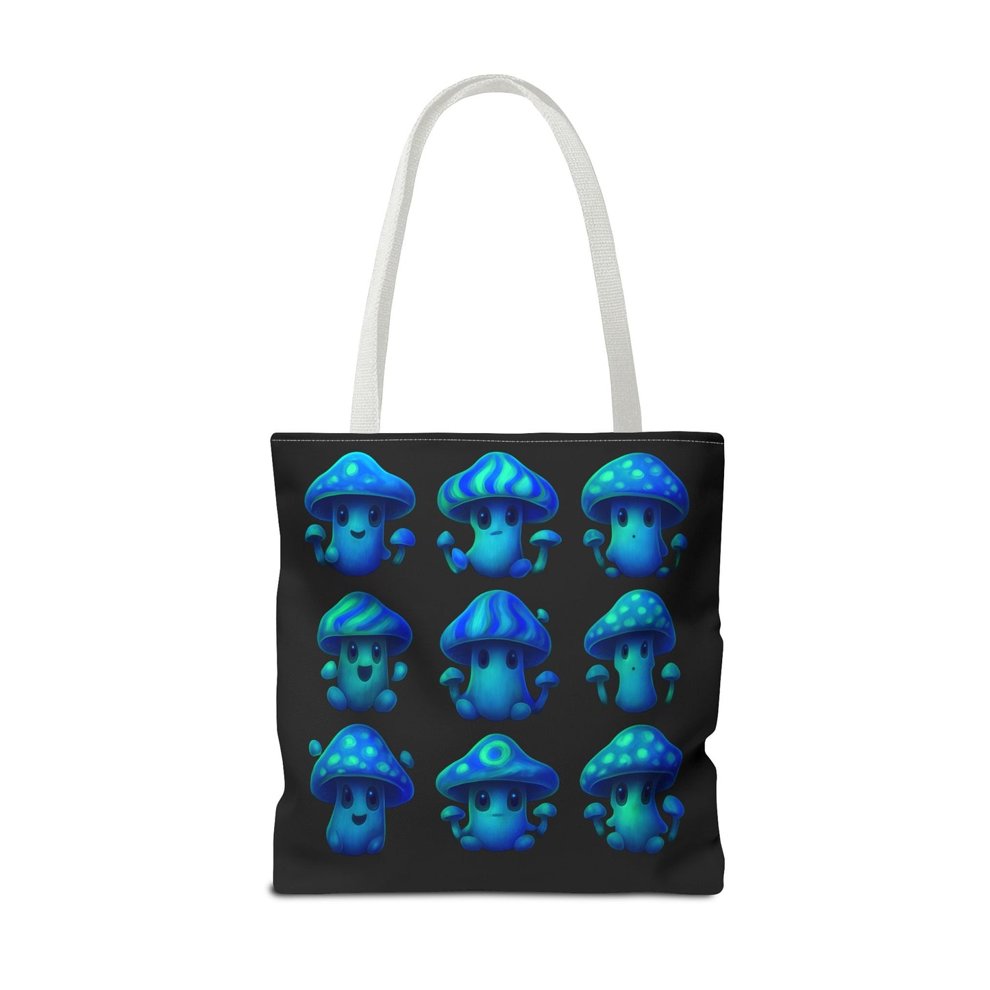 Blue Neon Mushroom Tote Bag – Bold, Trippy, and Perfectly Unique