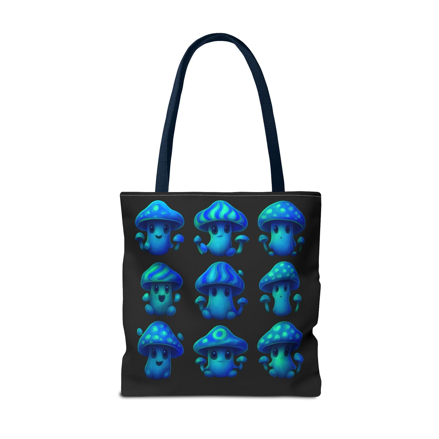 Blue Neon Mushroom Tote Bag – Bold, Trippy, and Perfectly Unique