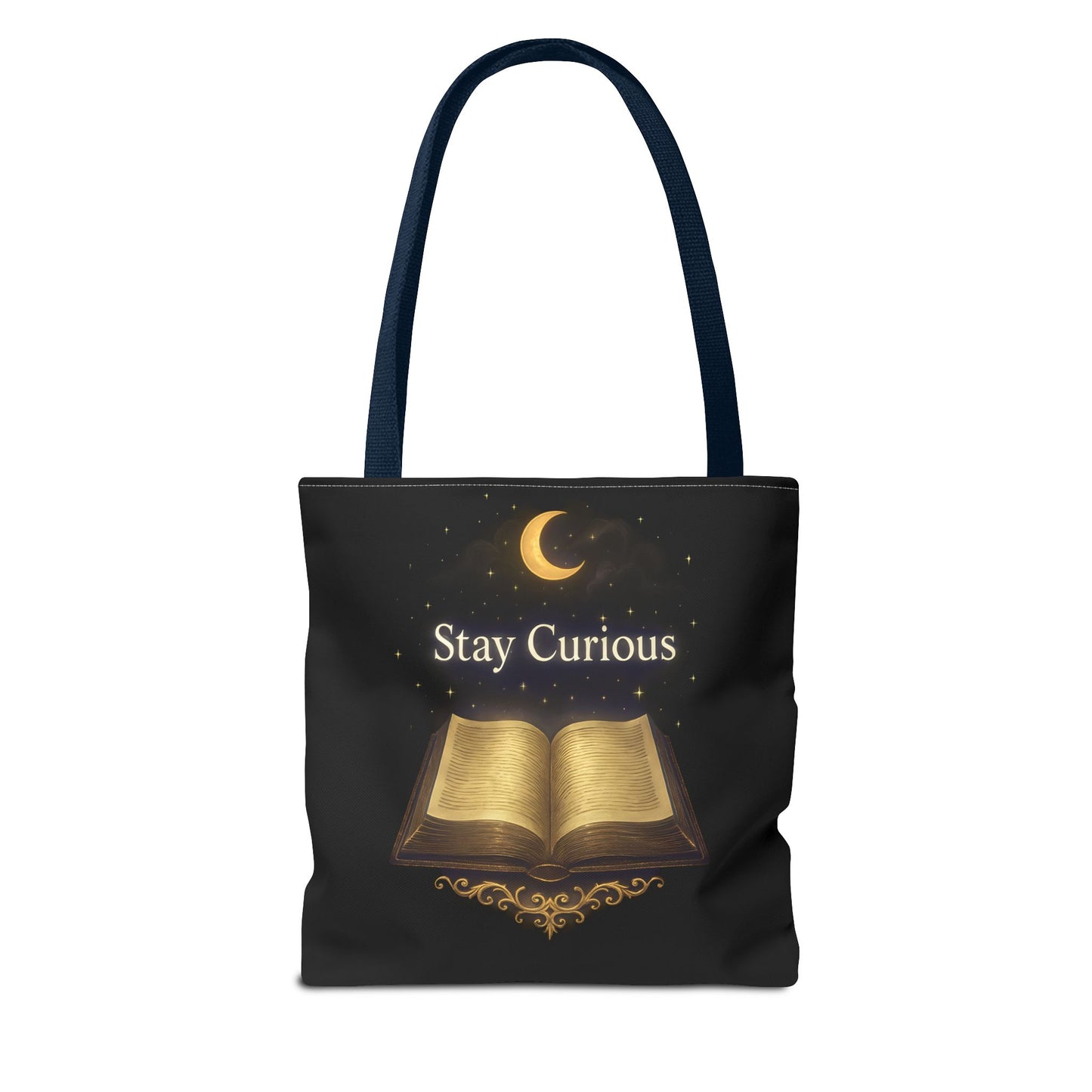 Book Lover's Tote Bag, Stay Curious Inspiration, Literary Gift, Reading Accessory, Library Lover's Carryall