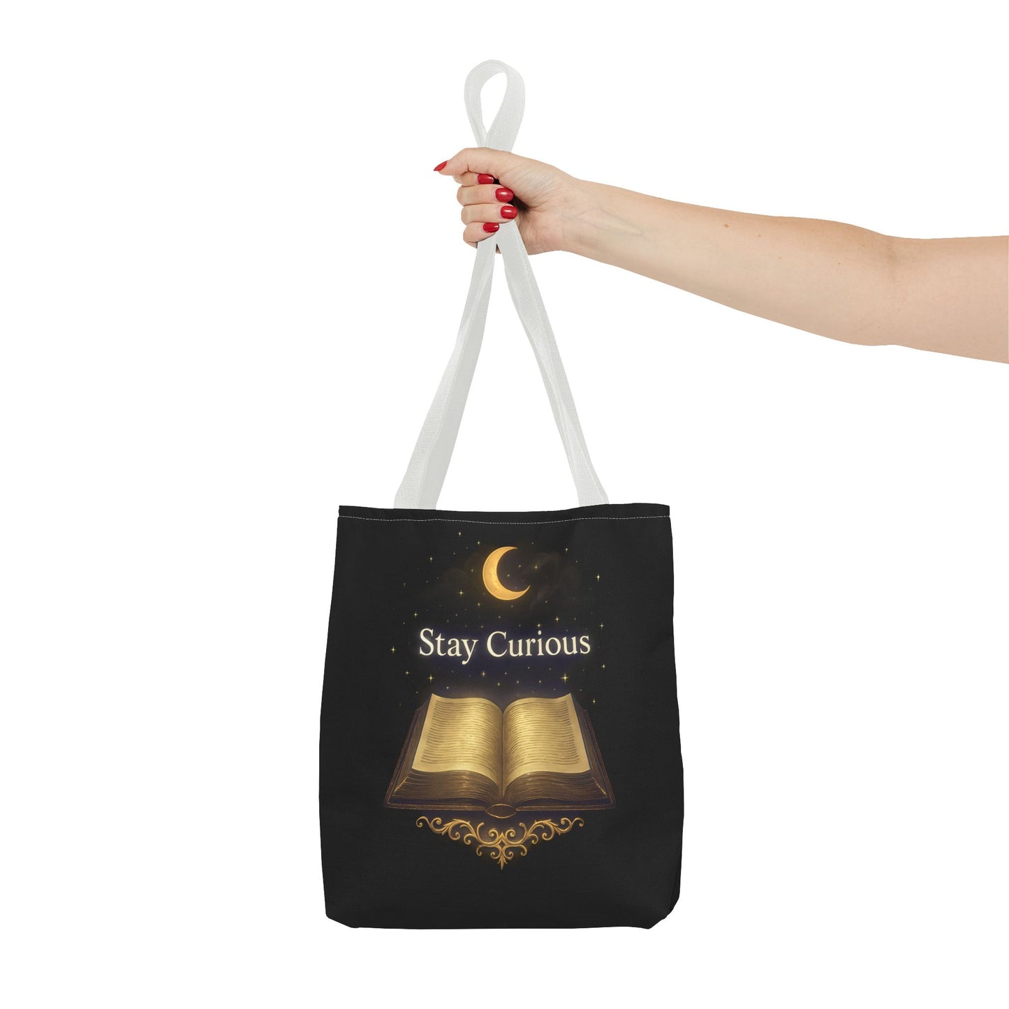 Book Lover's Tote Bag, Stay Curious Inspiration, Literary Gift, Reading Accessory, Library Lover's Carryall