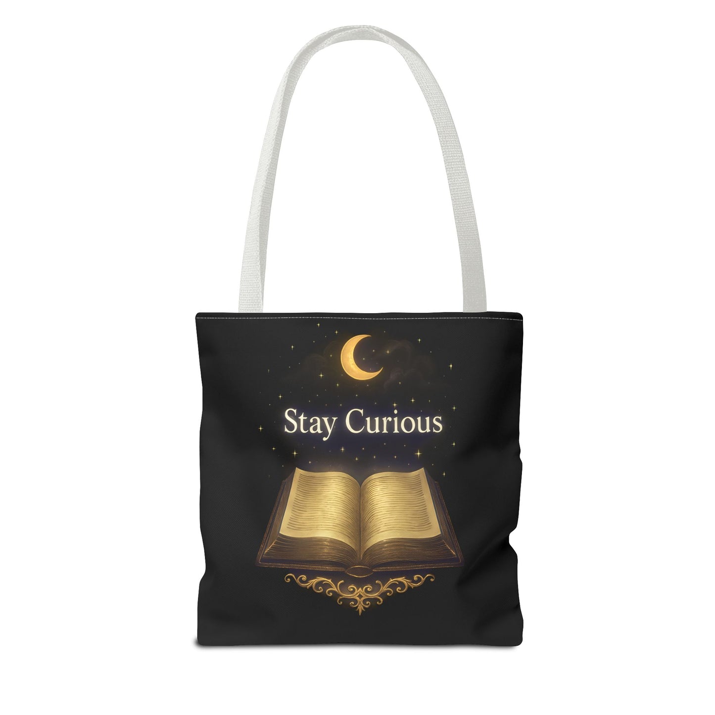 Book Lover's Tote Bag, Stay Curious Inspiration, Literary Gift, Reading Accessory, Library Lover's Carryall