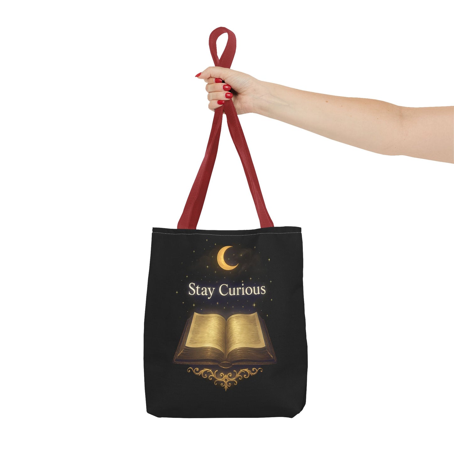 Book Lover's Tote Bag, Stay Curious Inspiration, Literary Gift, Reading Accessory, Library Lover's Carryall