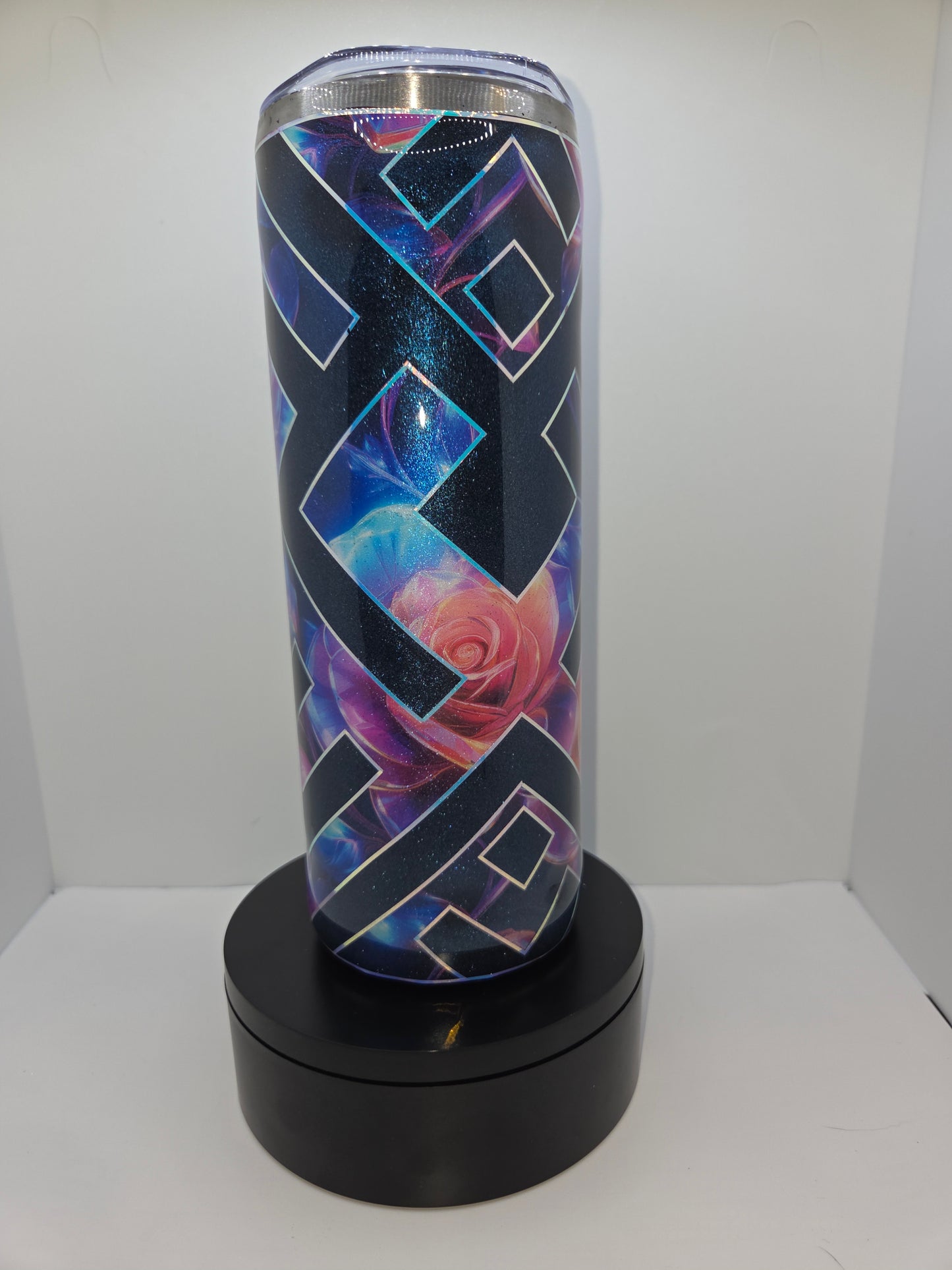 Black/Blue Maze Rose 20 oz Stainless Steel cop