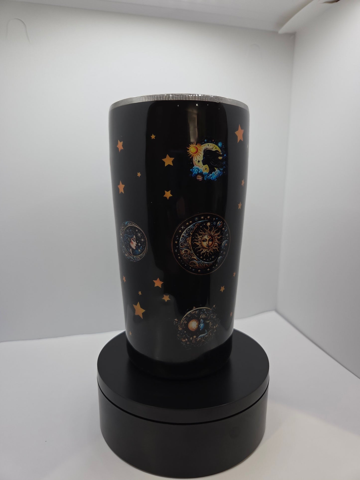 Black Moon and Stars 20oz Stainless steel cup