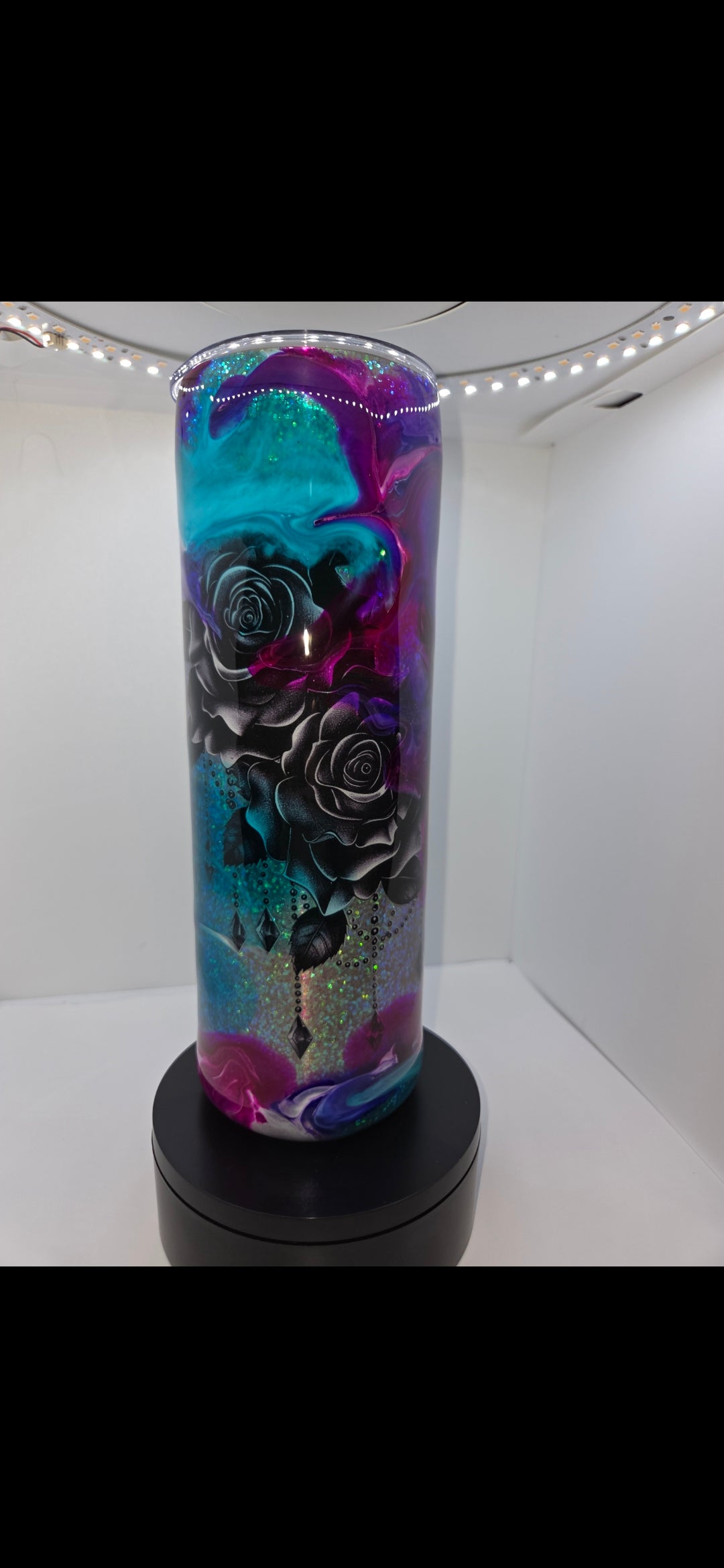 Rose Ink Drop 30 oz Stainless Steel cup