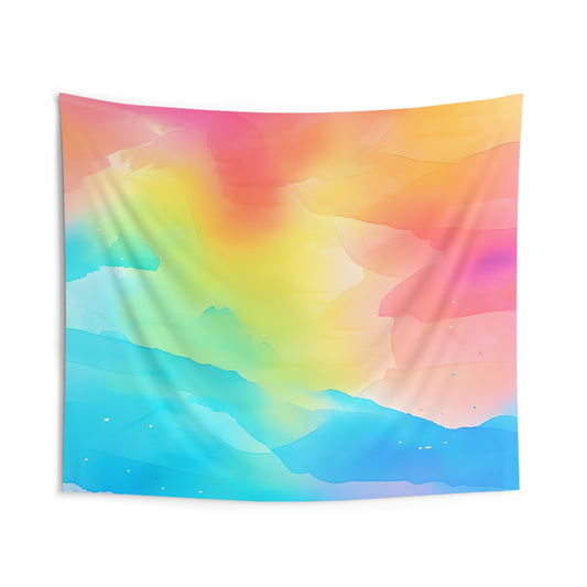 Vibrant Abstract Wall Tapestries, Colorful Room Decor, Boho Home Accent, Living Room Wall Art, Indoor Textile Decoration