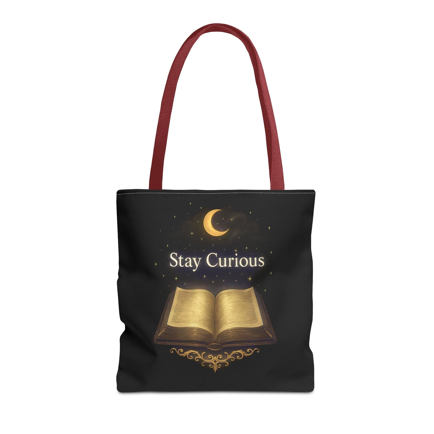 Book Lover's Tote Bag, Stay Curious Inspiration, Literary Gift, Reading Accessory, Library Lover's Carryall