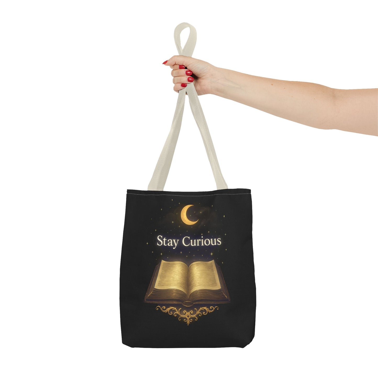 Book Lover's Tote Bag, Stay Curious Inspiration, Literary Gift, Reading Accessory, Library Lover's Carryall