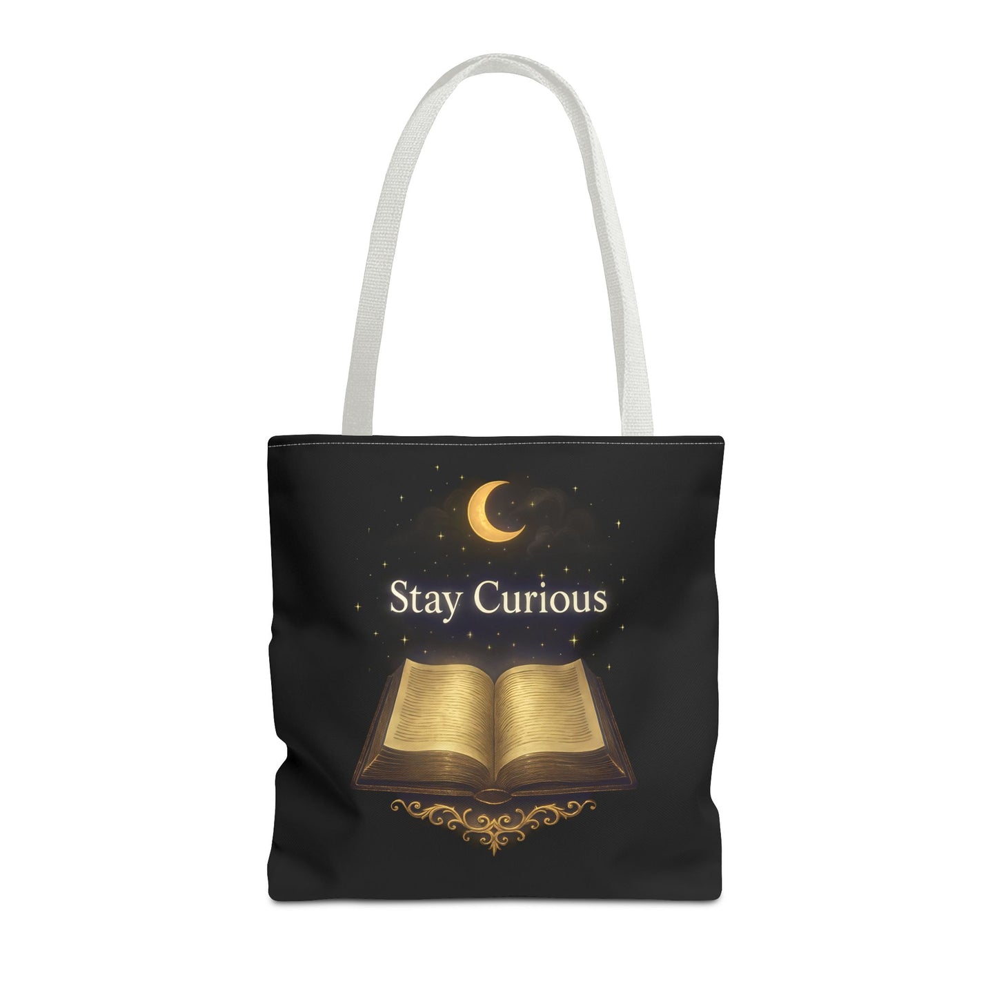 Book Lover's Tote Bag, Stay Curious Inspiration, Literary Gift, Reading Accessory, Library Lover's Carryall