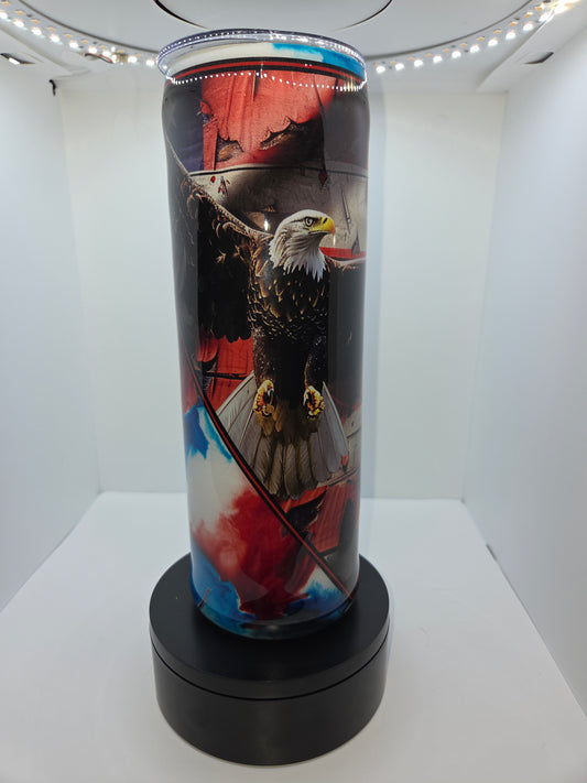 Red, White, Blue Eagle 30 Oz Stainless steel