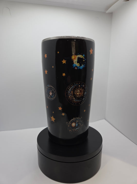 Black Moon and Stars 20oz Stainless steel cup