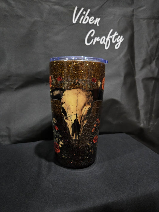 20 oz Stainless Steel Gold Skull cup